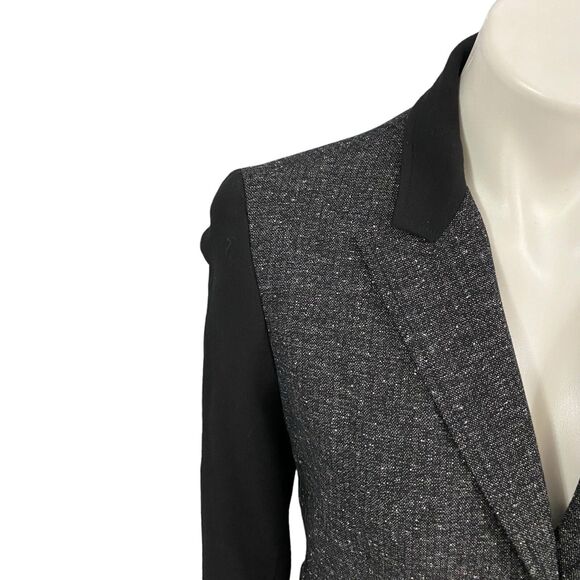 Jessica Simpson Blazer Womens 7/8 Black Colorblock Work Office Jacket Corpcore - Picture 7 of 16